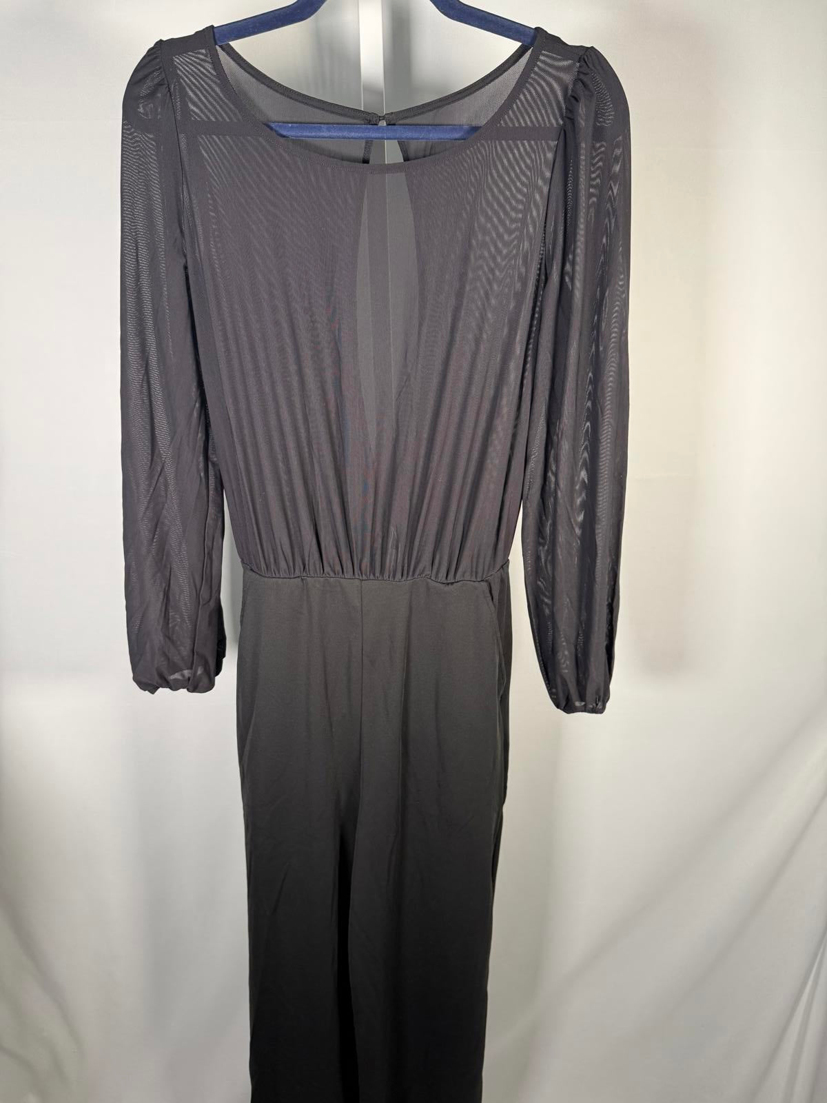NWT Halara SoftlyZero Long Sleeve Keyhole Back 2-in-1 Pocket Wide Leg Jumpsuit S