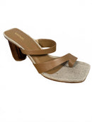 KAANAS Women's Otto Toe Ring Strappy Chunky Heels - 9