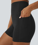 Halara UltraSculpt High Waisted Tummy Control Side Pocket  Biker Shorts Size S