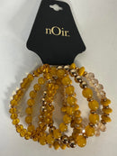 NWT nOir Jewelry Women's Beaded Stretch Bracelets Set - Yellow & Gold Tones
