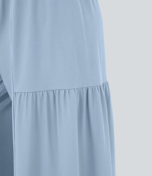 NWT Halara Breezeful™ High Waisted Shirred Tie Front & Back Wide Leg Pants XL