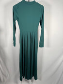 NWT Halara Mock-neck Long Sleeve Pocket Flare Maxi Casual Dress Size XS
