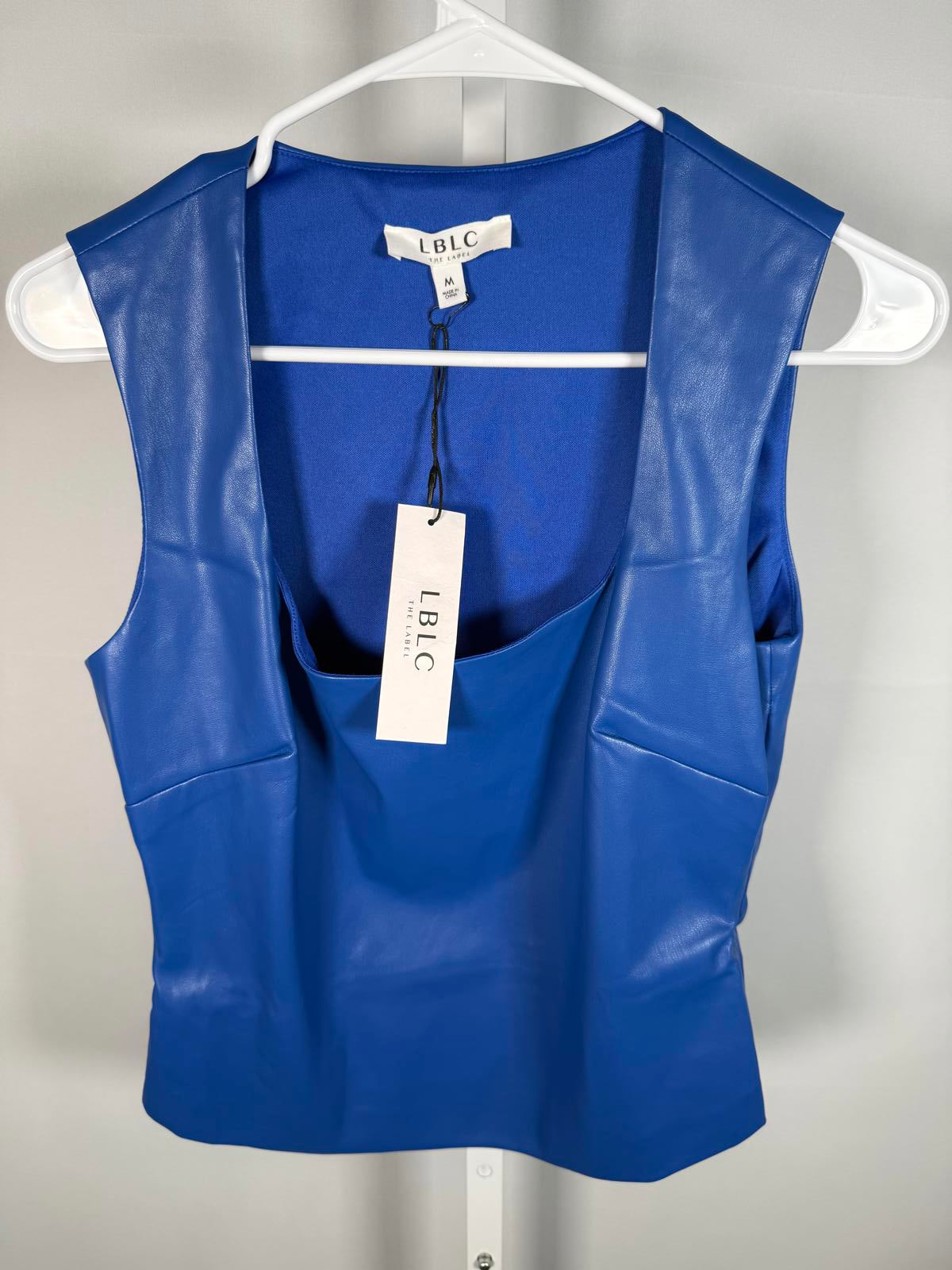 LBLC THE LABEL Brandi Top In Blue Size M NWT REVOLVE