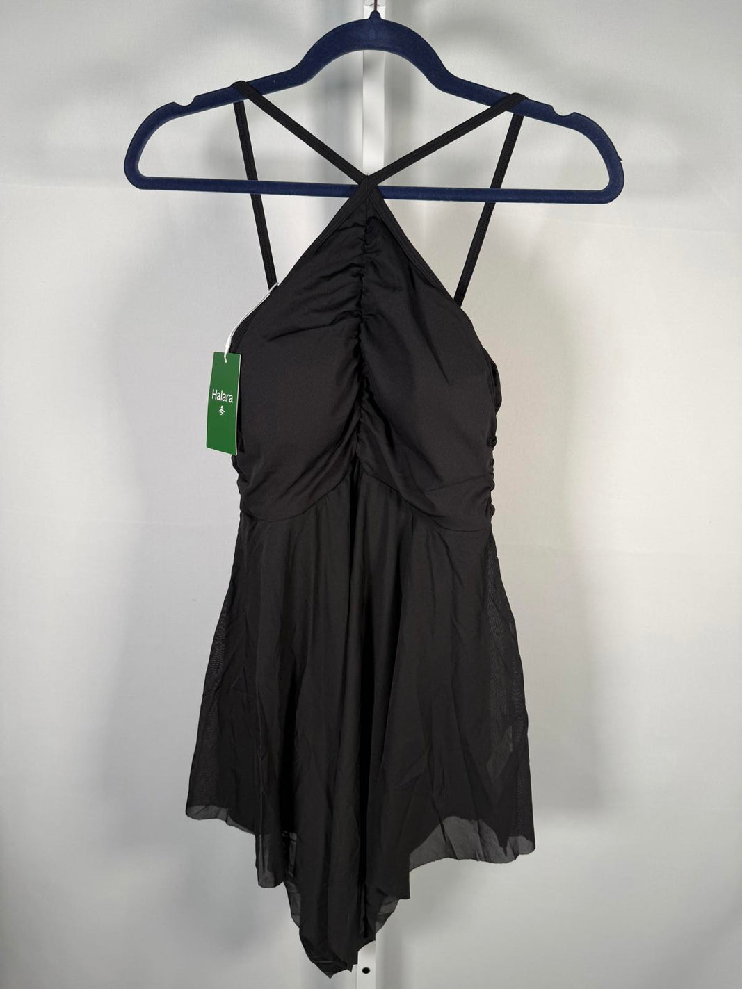 NWT Halara Black Mini Dress Halter Back Small