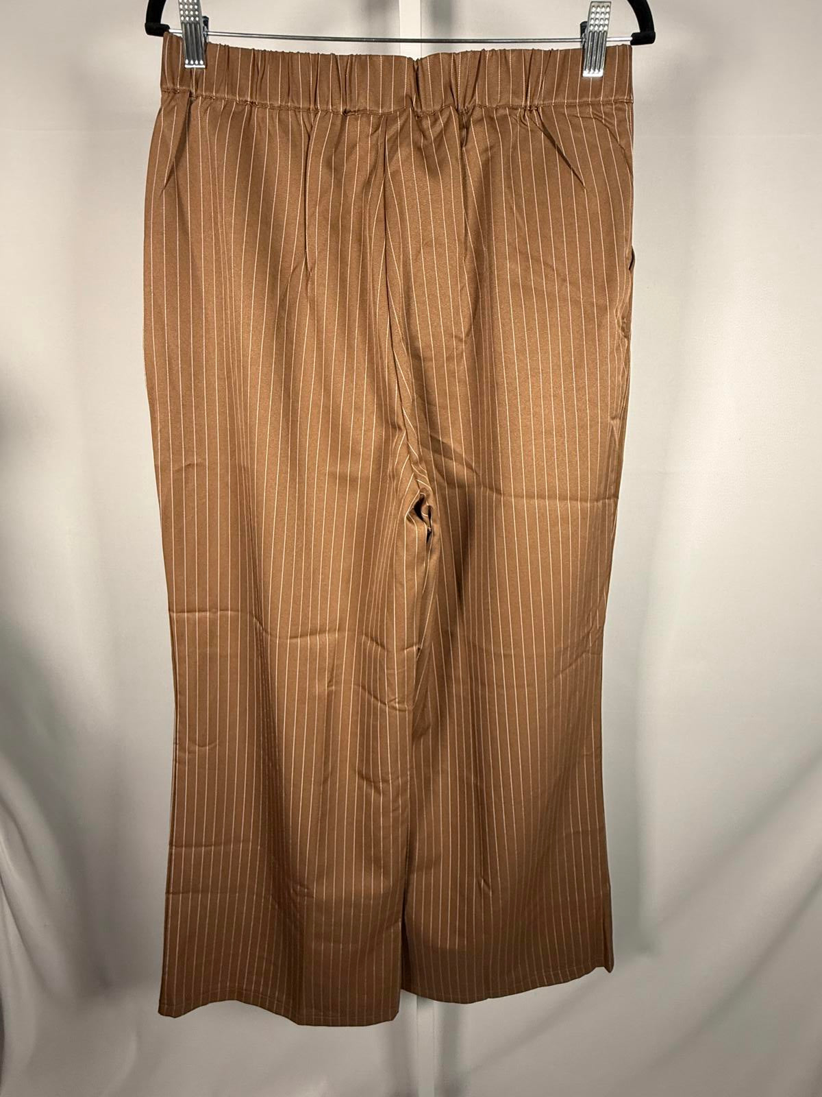 NWT Halara High Waisted Wide Leg Striped Work Pants Size Large