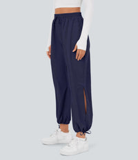NWT Halara Breezeful High Waisted Drawstring Hem Quick Dry Casual Jogger Blue XS