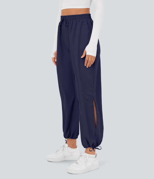 NWT Halara Breezeful High Waisted Drawstring Hem Quick Dry Casual Jogger Blue XS