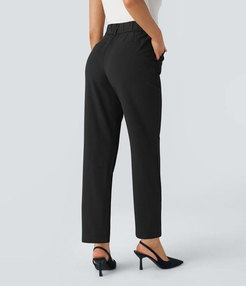 NWT Halara High Waisted Pocket Solid Work Tapered Pants Size Small, Tall