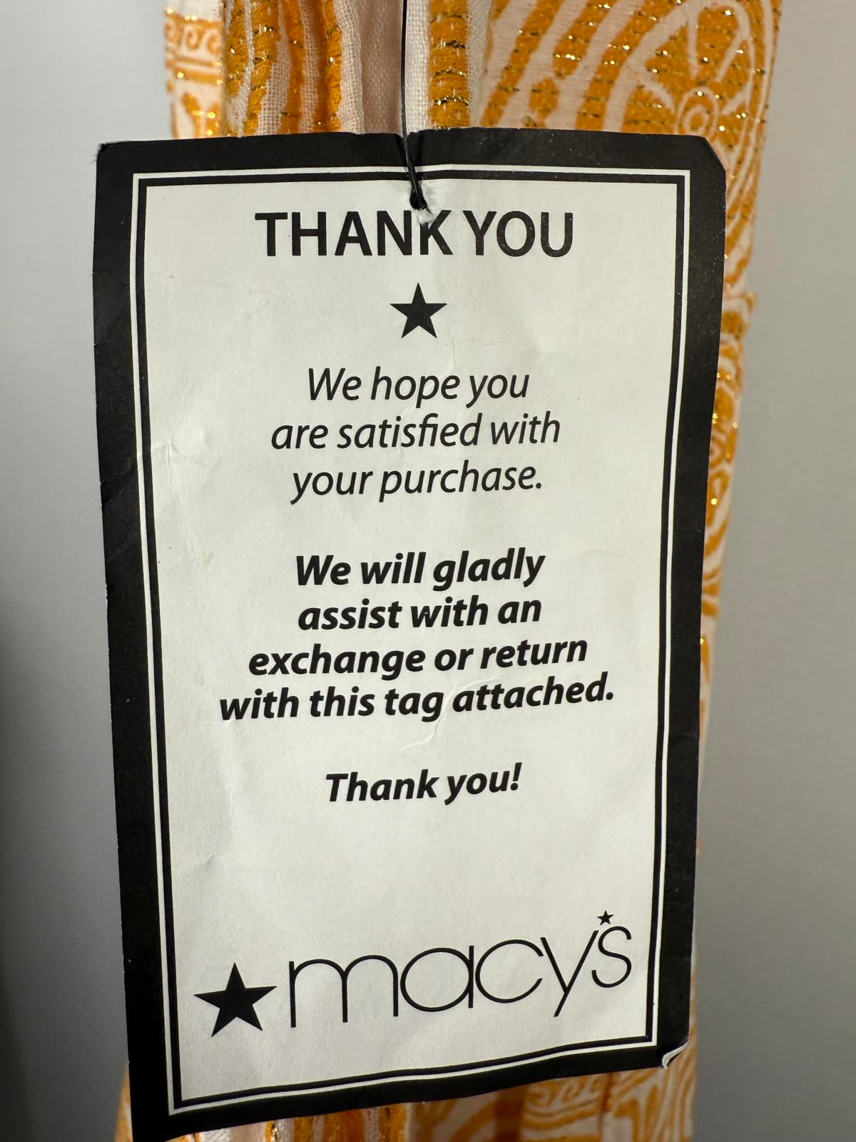 NWT Vince Camuto Women's Cotton Mosaic Tassel-Tie Dress Size 2