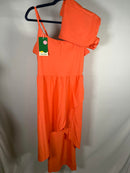 NWT Halara Breezeful High Low 2-Piece Flowy Midi Casual Dress Flamingo Size XL