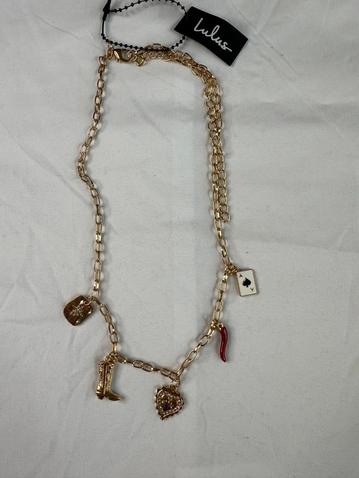 NWT Lulus charm necklace