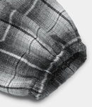 NWT Halara Tie Front Long Sleeve Plaid Mini Casual Dress Graphite White Plaid S