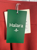 NWT Halara High Waisted Body Sculpt Waist-Slimming Micro Waffle Work Pant Red S