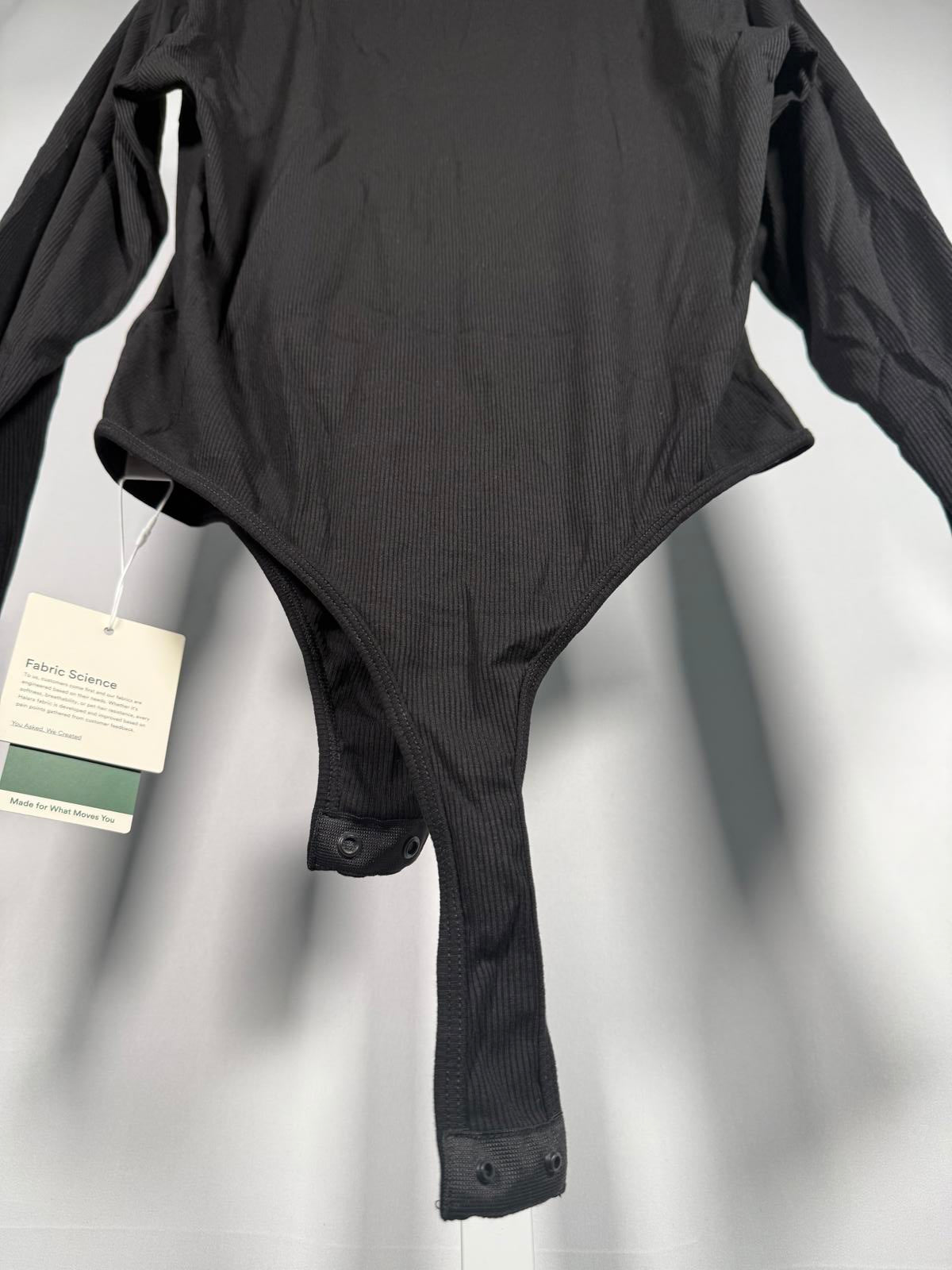 NWT Halara Ribbed Knit Square Neck Long Sleeve Skinny Work Bodysuit Size XL