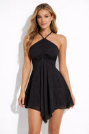 NWT Halara Black Mini Dress Halter Back Small