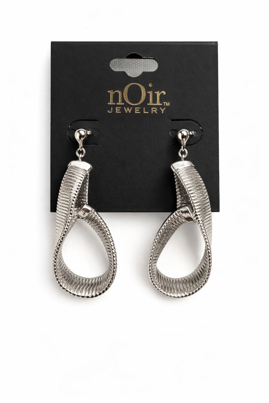 NWT nOir Jewelry Silver Loop Earrings