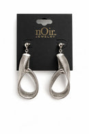 NWT nOir Jewelry Silver Loop Earrings