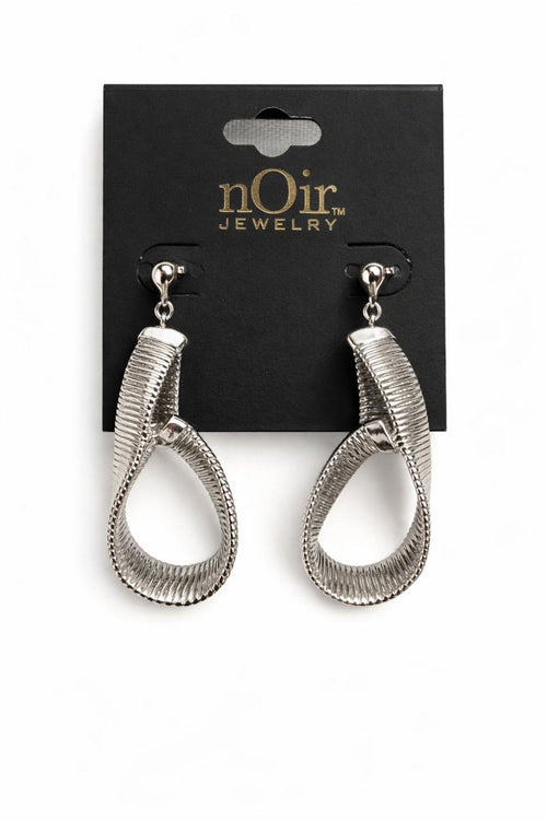 NWT nOir Jewelry Silver Loop Earrings