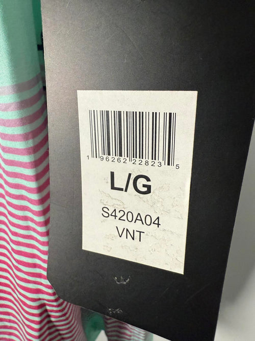 NWT SPYDER SWIM Men Size Large Double Ombre Stripe 9" E-Board Shorts Swim Trunks