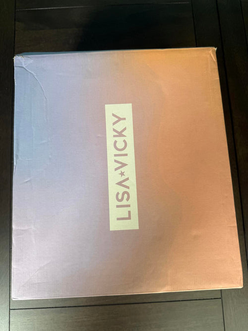 Lisa Vicky Cognac Split Suede Heeled Boots Size 9.5 M New in box