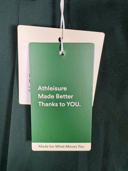 NWT Halara High Waisted Pocket Solid Work Tapered Pants Dark Green L