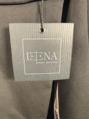 NWT Mac Duggal Three Quarter Sleeve Ruffle Neck Dress Black Size 2