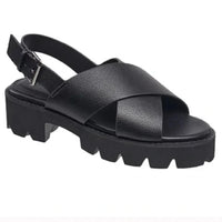 French Connection Black Chunky Platform Sandals Women’s US Size 8.5 NWB