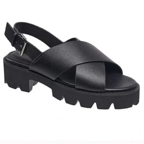 French Connection Black Chunky Platform Sandals Women’s US Size 8.5 NWB