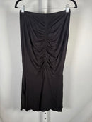 NWT Halara Mid Rise Ruched Midi Mermaid Skirt Black Size M