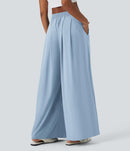 NWT Halara Breezeful High Waisted Wide Leg Flowy Palazzo Casual Pants - M
