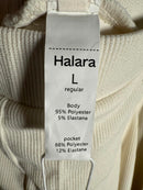 NWT Halara Ribbed High Waisted Pocket Barrel Leg Work Pants Size Large