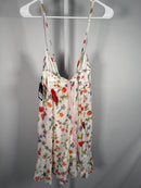 NWT Mac Duggal Apparel White Butterfly Print Ruffle Hem Mini Dress Size 8