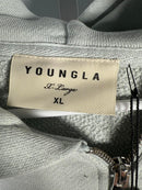 NWT YoungLA Men's "Elevated Essentials" Grey Zip Up Hoodie Size XL