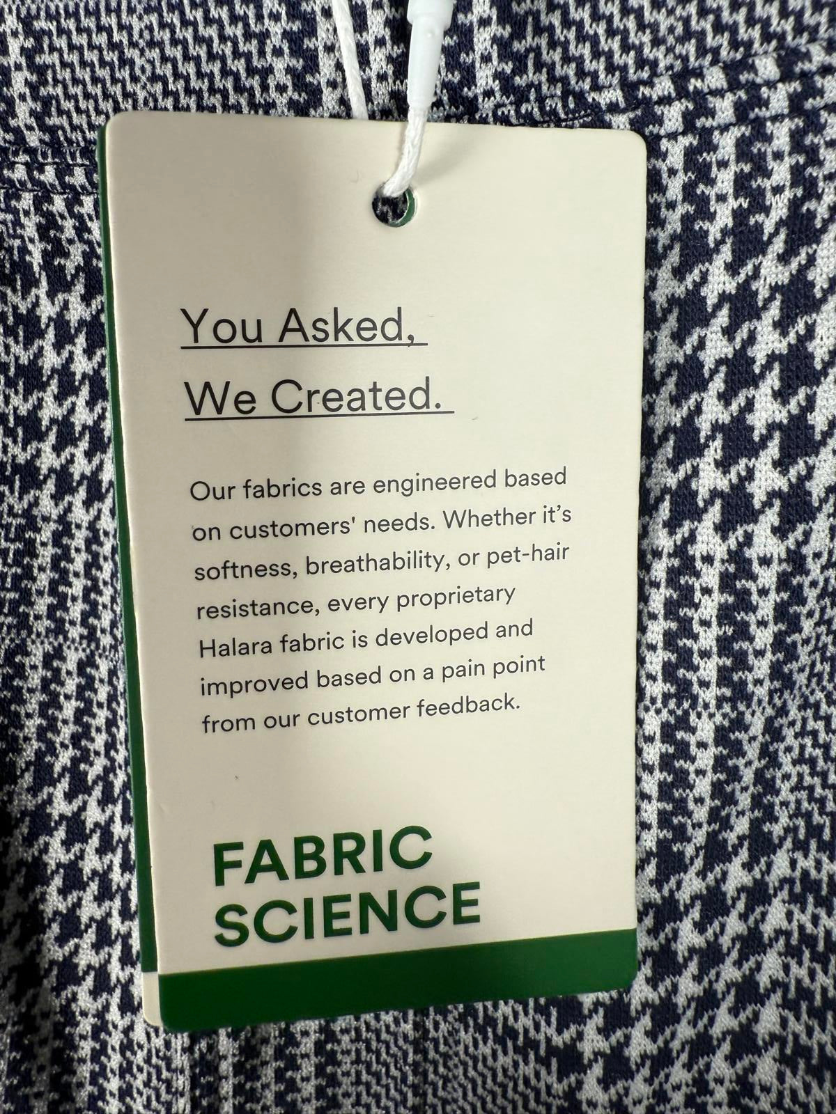 NWT Halara Flex™ High Waisted Pocket Houndstooth Plaid Skinny Work Pants Size S