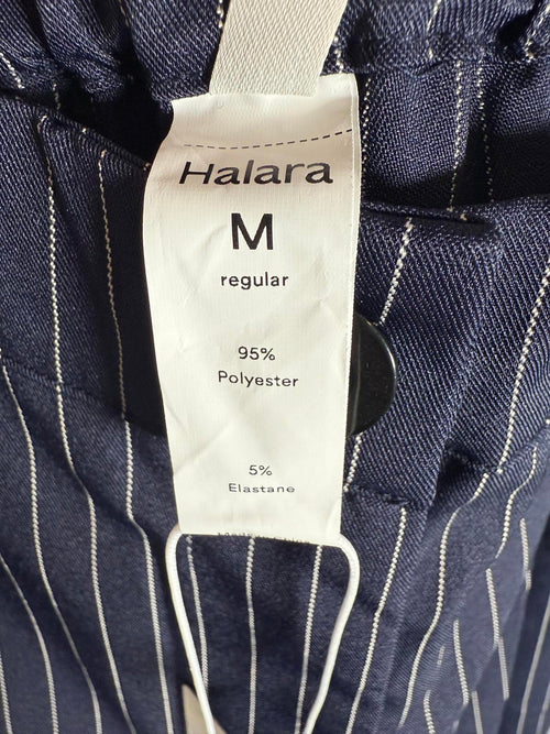 NWT Halara High Waist Zipper Pocket Wide Leg Striped Work Pant After Midnight M