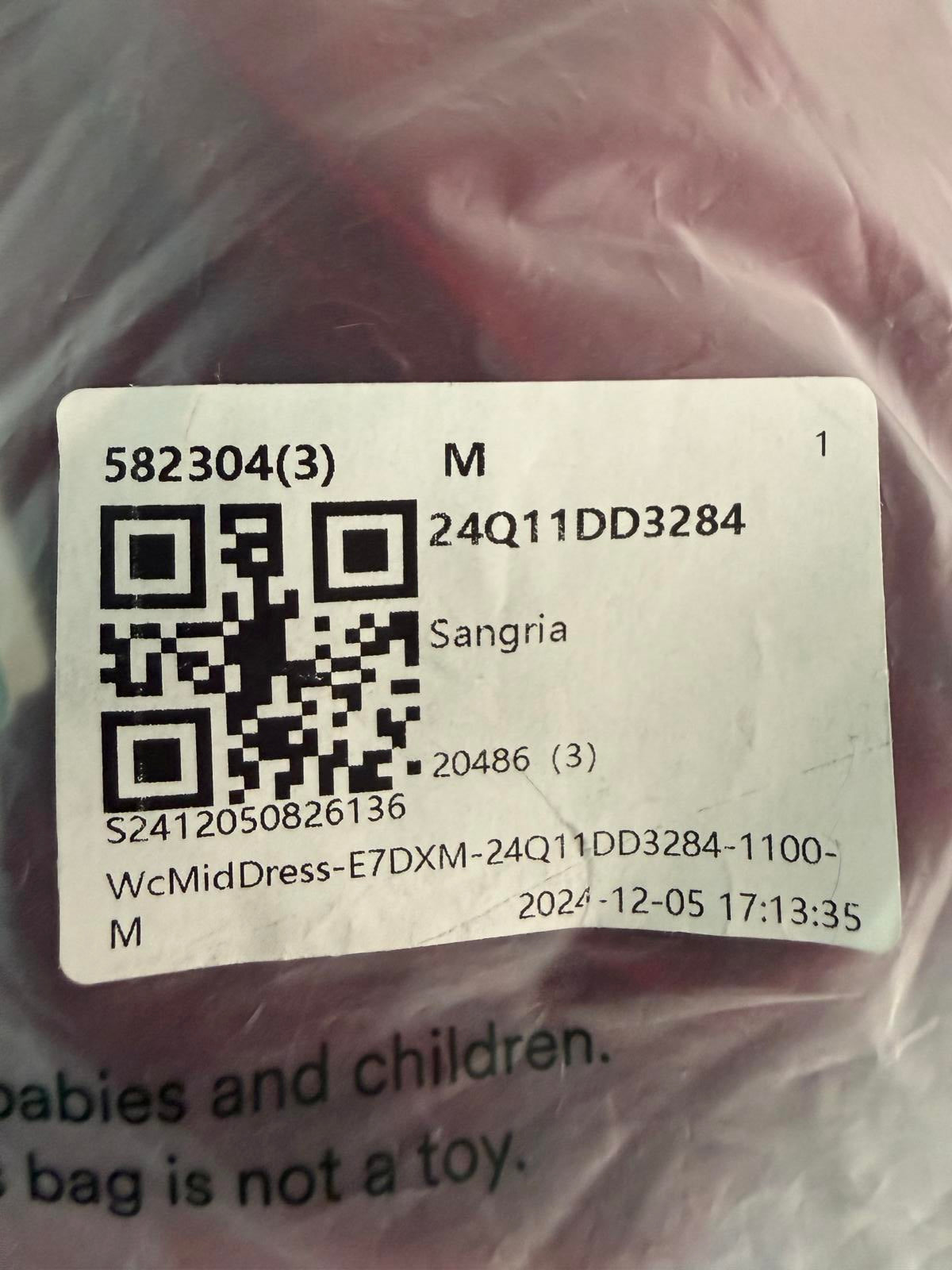 NWT Halara V Neck Long Sleeve Ruched Velvet Midi Casual Dress Size M