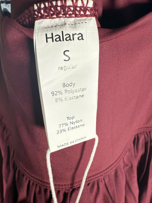 NWT Halara Breezeful High Waisted Split 2-in-1 Flowy Maxi Skirt Amaranth S