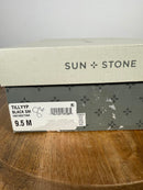 NWB Sun + Stone Tillyyp Womens Faux Leather Heeled Wedge Sandals 9.5