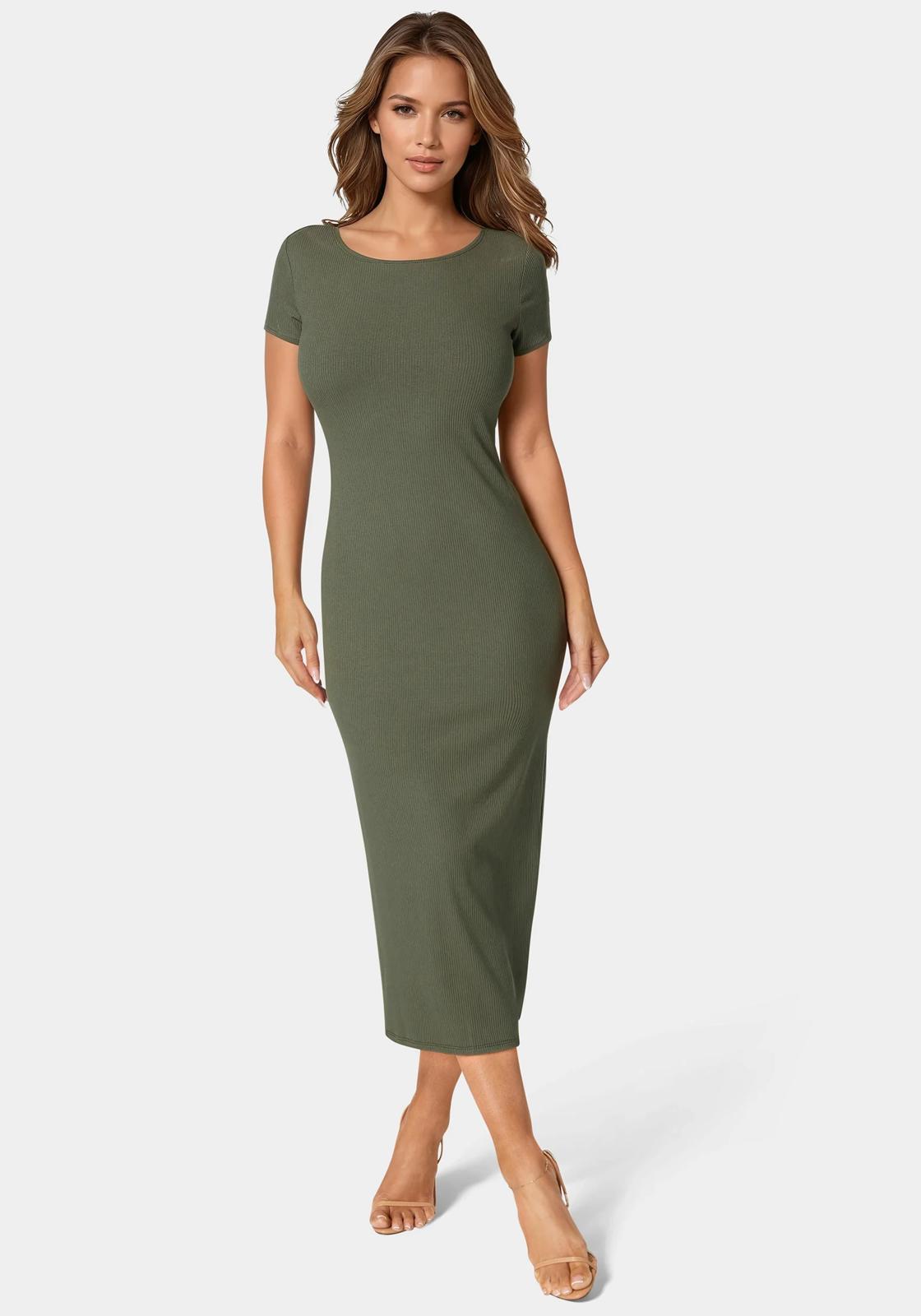 Bebe Rib T Shirt Maxi Dress Size S NWT