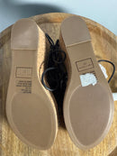 NWB Sun + Stone Tillyyp Womens Faux Leather Heeled Wedge Sandals 9.5