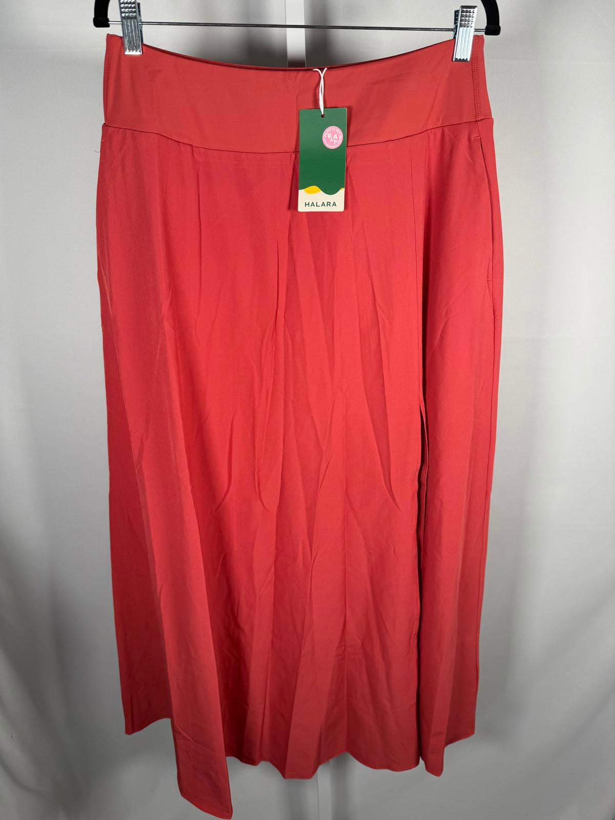 NWT Halara Breezeful High Waisted Pocket 2-in-1 Flowy Maxi Skirt Flame Red - L