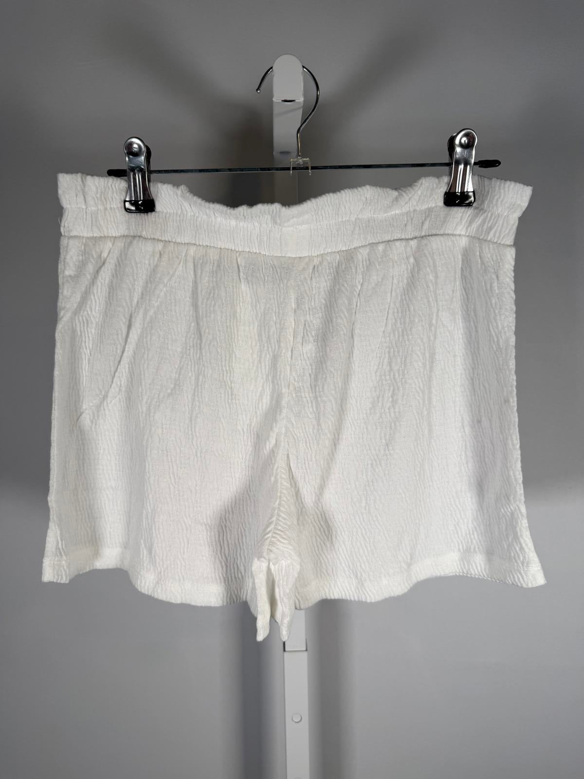 NWT Revolve You Say Henley Ruffle Shortie Set White Small