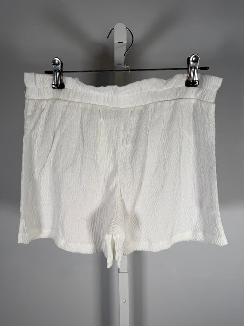 NWT Revolve You Say Henley Ruffle Shortie Set White Small