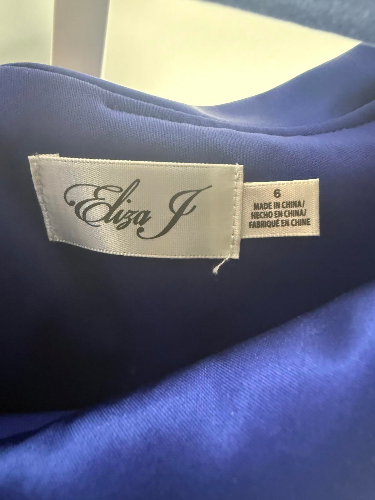 NWT Eliza J Satin Off-the-Shoulder Cocktail Dress Size 6