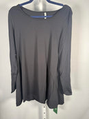 NWT Halara Round Neck Long Sleeve Casual Tunic Top Black L