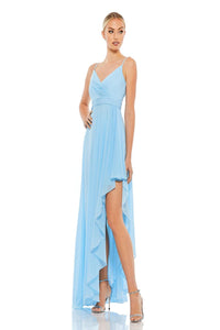 NWT Mac Duggal 70191 Powder Blue Maxi Dress Size 2