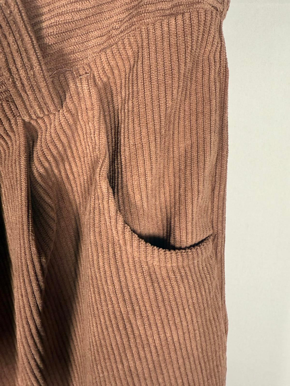 NWT Halara High Waisted Corduroy Casual Pants Cocoa Brown Size Large Tall