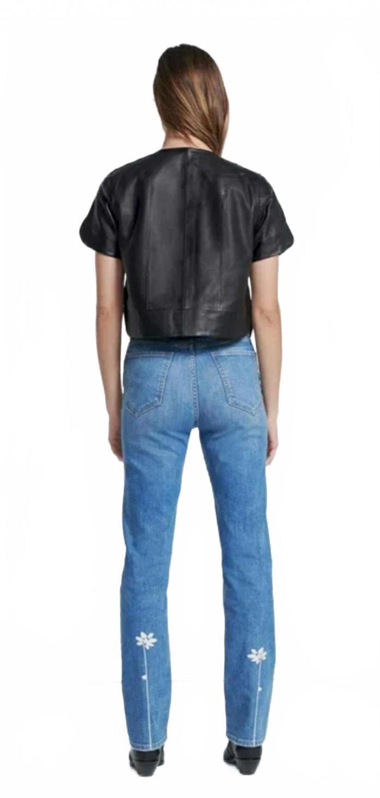 7 For All Mankind S28 Easy Slim Women's Blue Jeans in Dream/Destroy