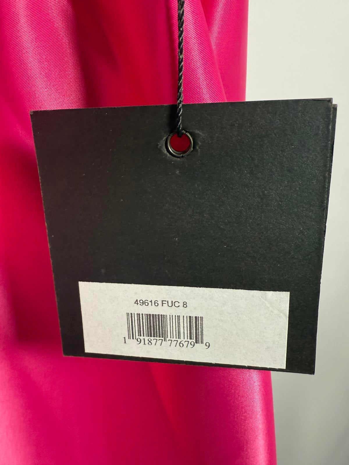 NWT Mac Duggal Fuchsia Bow Bubble Hem Mini Dress Size 8