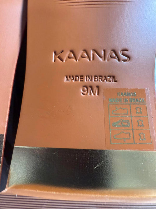 Kaanas Paloma Wrap Sandal Brown Size 9 new in box